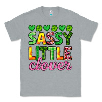 Heather Grey sassy little clover st patrick s day Classic Tee - Artiststas