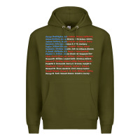 Army Green List of Presidents of the United States, Gift Premium Hoodie - longCreatives