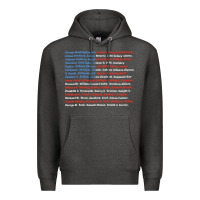 Charcoal Heather List of Presidents of the United States, Gift Premium Hoodie - longCreatives