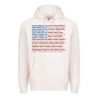 Pale Pink List of Presidents of the United States, Gift Premium Hoodie - longCreatives