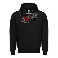 Black crane truck Zipper Hoodie - Artiststas
