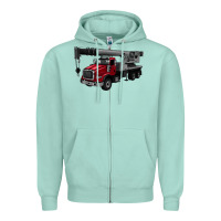 Seafoam crane truck Zipper Hoodie - Artiststas