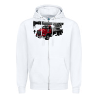 White crane truck Zipper Hoodie - Artiststas