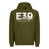 Army Green E39 5 Series  Car Silhouette Premium Hoodie - longCreatives