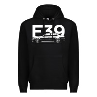 Black E39 5 Series  Car Silhouette Premium Hoodie - longCreatives