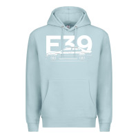 Blue Mist E39 5 Series  Car Silhouette Premium Hoodie - longCreatives
