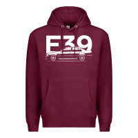 Burgundy E39 5 Series  Car Silhouette Premium Hoodie - longCreatives