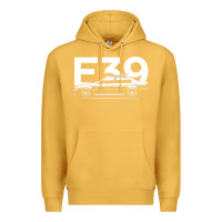 Mustard E39 5 Series  Car Silhouette Premium Hoodie - longCreatives