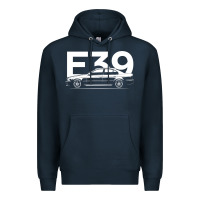 Navy E39 5 Series  Car Silhouette Premium Hoodie - longCreatives