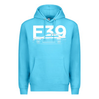 Ocean Blue E39 5 Series  Car Silhouette Premium Hoodie - longCreatives