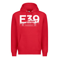 Red E39 5 Series  Car Silhouette Premium Hoodie - longCreatives
