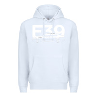 White E39 5 Series  Car Silhouette Premium Hoodie - longCreatives