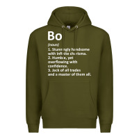 Army Green BO Definition Personalized Name Funny Birthday Gift Idea Premium Hoodie - longCreatives