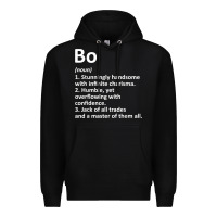 Black BO Definition Personalized Name Funny Birthday Gift Idea Premium Hoodie - longCreatives