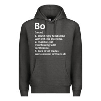 Charcoal Heather BO Definition Personalized Name Funny Birthday Gift Idea Premium Hoodie - longCreatives