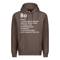 Coffee BO Definition Personalized Name Funny Birthday Gift Idea Premium Hoodie - longCreatives