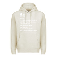 Oatmeal Heather BO Definition Personalized Name Funny Birthday Gift Idea Premium Hoodie - longCreatives