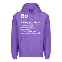 Purple BO Definition Personalized Name Funny Birthday Gift Idea Premium Hoodie - longCreatives