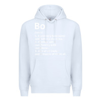 White BO Definition Personalized Name Funny Birthday Gift Idea Premium Hoodie - longCreatives