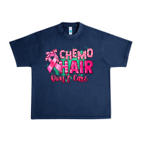 Navy Chemo hair don't care Cancer Awareness Urban Heavy Tee - HowdyJamesFarm
