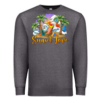 Charcoal Heather sunset love Premium Sweatshirt - BarkalooDesign