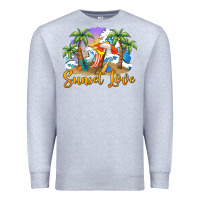 Heather Grey sunset love Premium Sweatshirt - BarkalooDesign