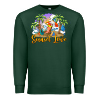 Sports Green sunset love Premium Sweatshirt - BarkalooDesign