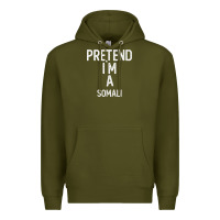 Army Green pretend i`m a somali shirt funny halloween Premium Hoodie - longCreatives