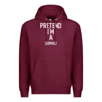 Burgundy pretend i`m a somali shirt funny halloween Premium Hoodie - longCreatives
