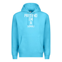 Ocean Blue pretend i`m a somali shirt funny halloween Premium Hoodie - longCreatives