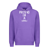 Purple pretend i`m a somali shirt funny halloween Premium Hoodie - longCreatives