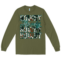 Army Green Howdy Cowhide Turquoise Long Sleeve Tee - Jasminsmagicworld