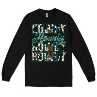 Black Howdy Cowhide Turquoise Long Sleeve Tee - Jasminsmagicworld