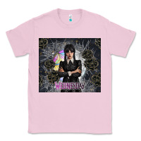 Bubblegum Pink gothic girl with black rose Classic Tee - TumblerDesignByShophia