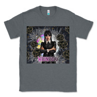 Charcoal Heather gothic girl with black rose Classic Tee - TumblerDesignByShophia