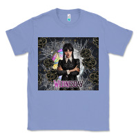 Colony Blue gothic girl with black rose Classic Tee - TumblerDesignByShophia