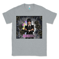 Heather Grey gothic girl with black rose Classic Tee - TumblerDesignByShophia