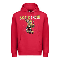 Cardinal skate or die funny skeleton skating skater halloween costume Premium Hoodie - longCreatives