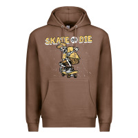Chestnut skate or die funny skeleton skating skater halloween costume Premium Hoodie - longCreatives