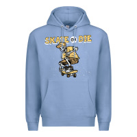 Colony Blue skate or die funny skeleton skating skater halloween costume Premium Hoodie - longCreatives