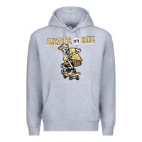 Skate Or Die Funny Skeleton Skating Skater Halloween Costume Premium Hoodie | Teevron