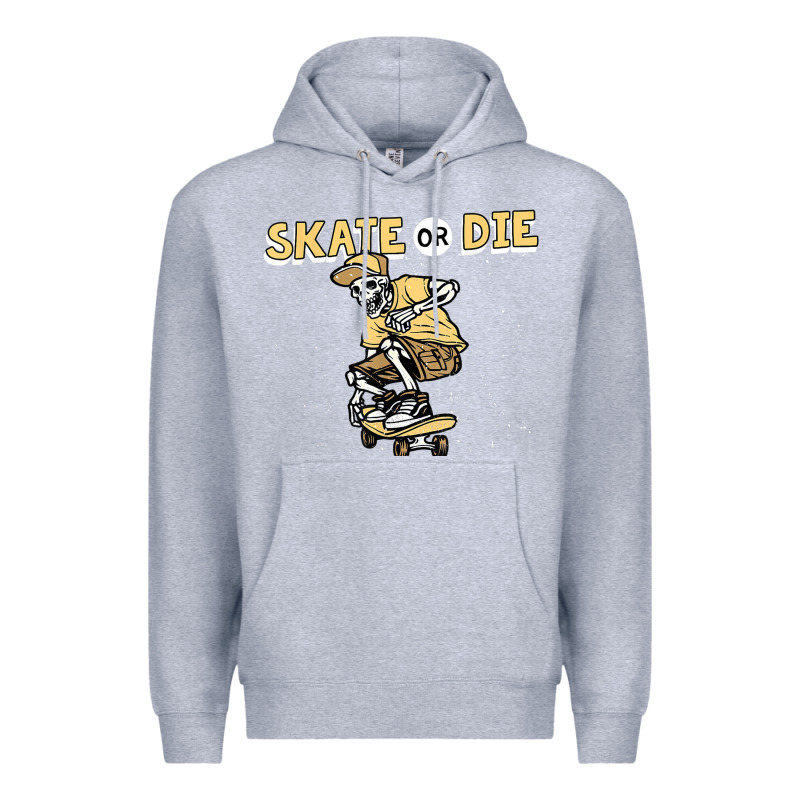 Skate Or Die Funny Skeleton Skating Skater Halloween Costume Premium Hoodie by longCreatives | Teevron