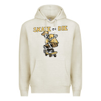 Oatmeal Heather skate or die funny skeleton skating skater halloween costume Premium Hoodie - longCreatives