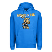 True Royal skate or die funny skeleton skating skater halloween costume Premium Hoodie - longCreatives