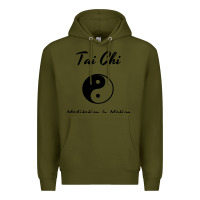 Army Green Tai Chi T, Meditation In Motion, Martial Arts Gift Premium Hoodie - longCreatives