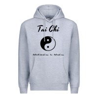 Heather Grey Tai Chi T, Meditation In Motion, Martial Arts Gift Premium Hoodie - longCreatives
