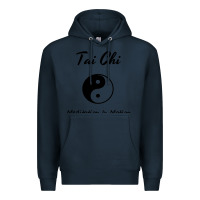 Navy Tai Chi T, Meditation In Motion, Martial Arts Gift Premium Hoodie - longCreatives