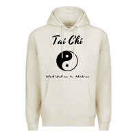 Oatmeal Heather Tai Chi T, Meditation In Motion, Martial Arts Gift Premium Hoodie - longCreatives