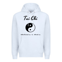 White Tai Chi T, Meditation In Motion, Martial Arts Gift Premium Hoodie - longCreatives