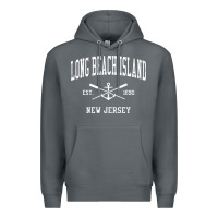 Rock Long Beach Island NJ Vintage Crossed Oars & Boat Anchor Spor Premium Hoodie - longCreatives